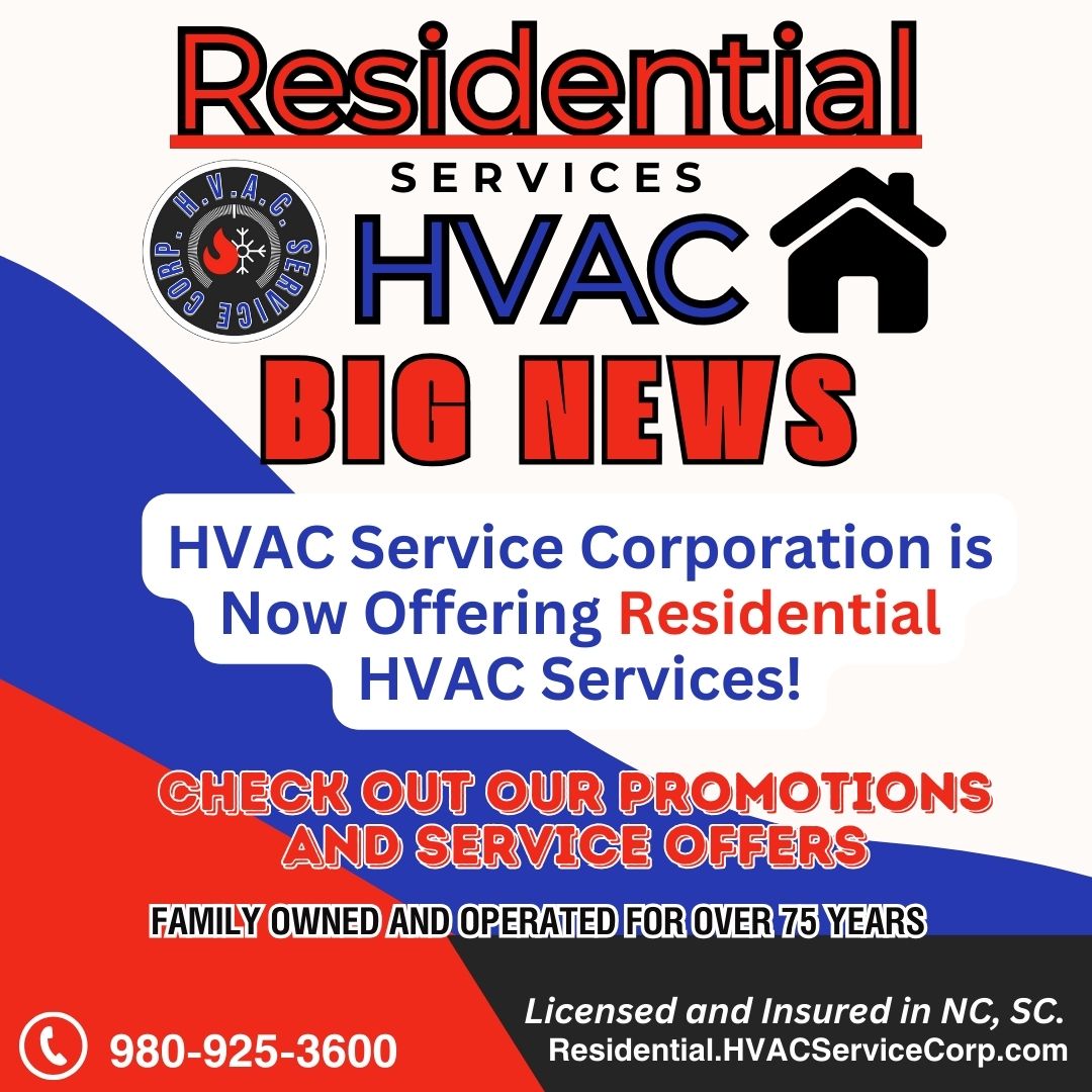 Big News: HVAC Service Corporation is Now Offering Residential HVAC Services!